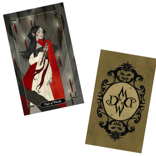 Mini Dark Wood Tarot Deck