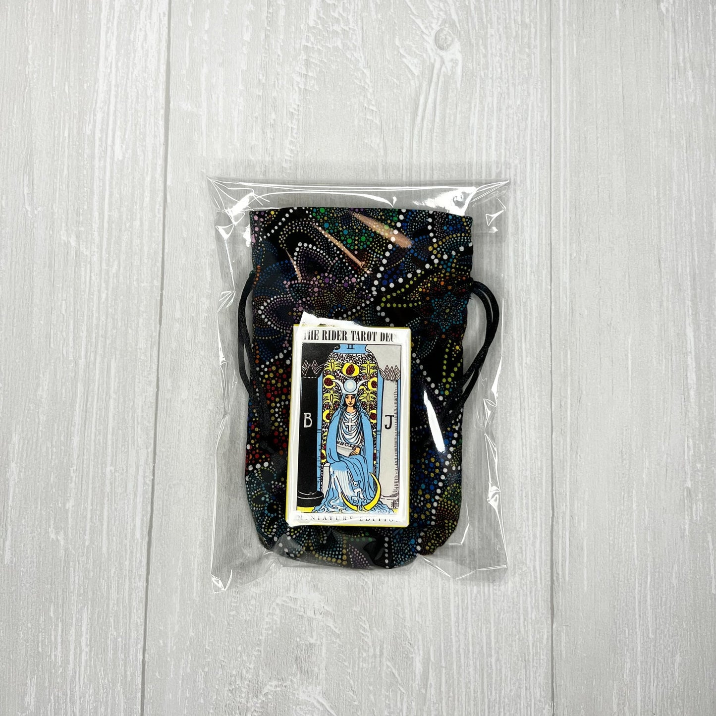 Miniature Rider-Waite® Tarot & Geometric Drawstring Bag