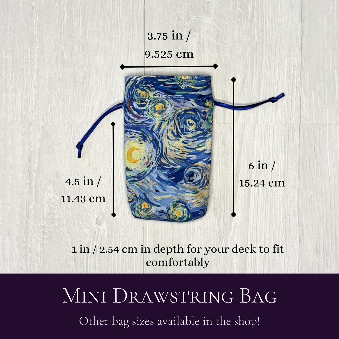 Mini Sized Starry Night Tarot Bag