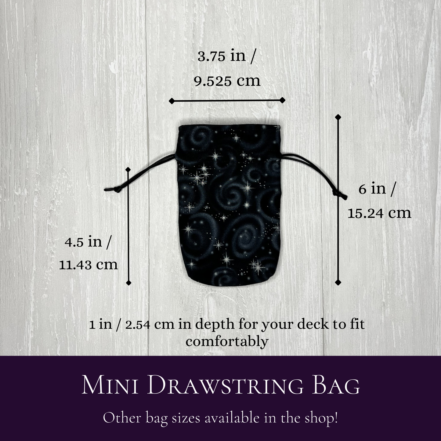 Miniature Rider-Waite® Tarot & Galactic Drawstring Bag