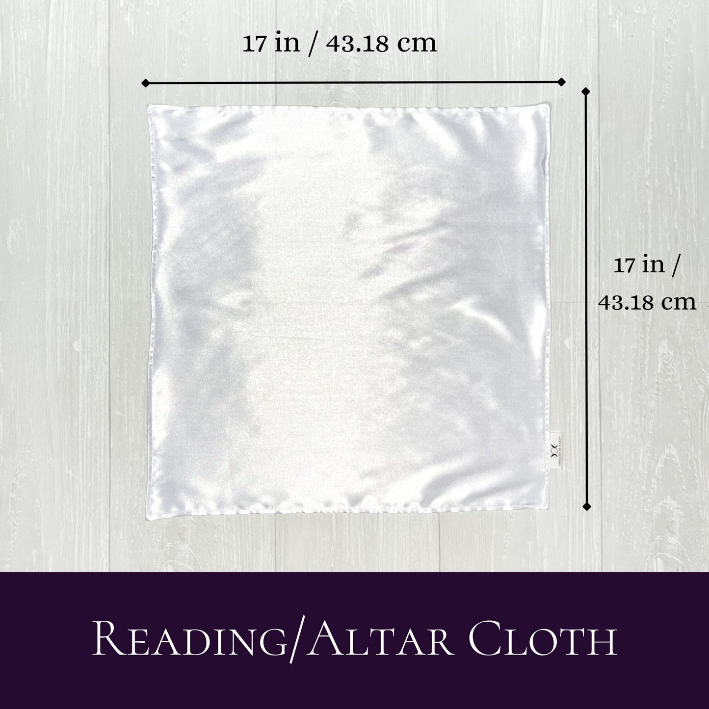 White Satin Tarot Altar Cloth