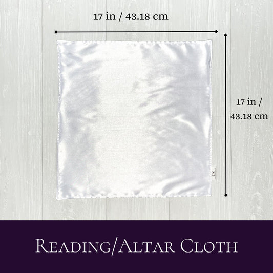White Satin Tarot Altar Cloth