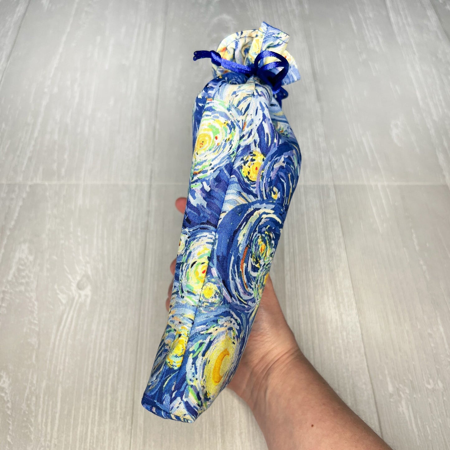 Large Starry Night Tarot Deck Bag, Blue Oracle Card Drawstring Pouch, Deck Storage Holder, Pagan Witchcraft Divination Tool Gifts & Supplies