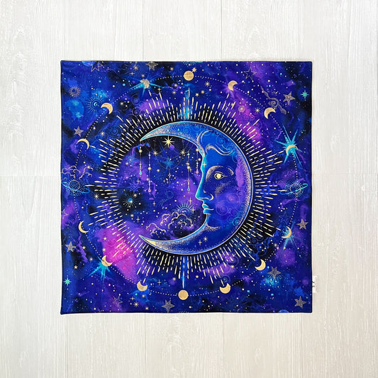 Crescent Moon Altar Cloth, Tarot Reading Cloth, Ritual Cloth, Rune Casting, Tarot Reading Supplies, Witchy Gift Supplies, Divination Tools