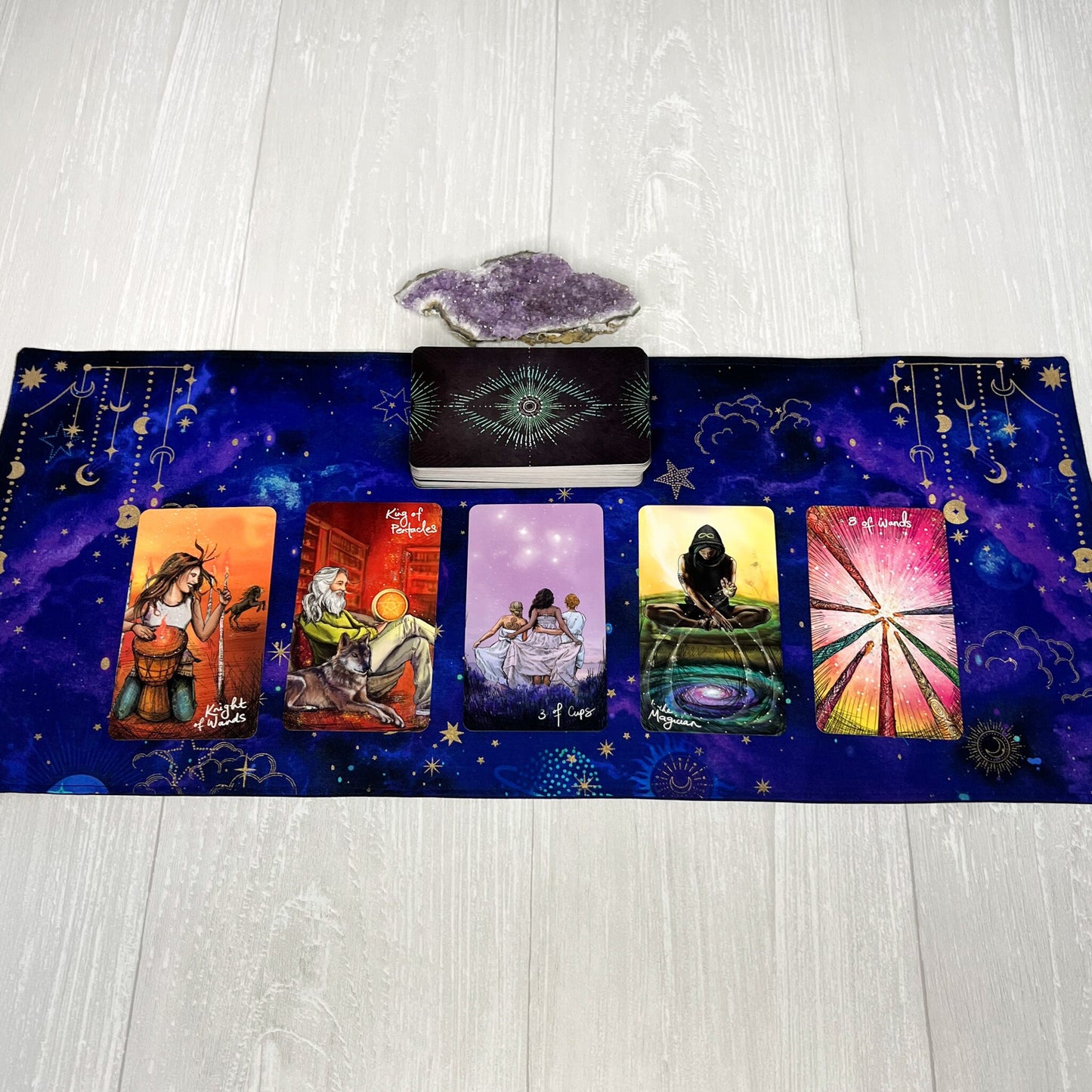Celestial Altar Cloth, Rectangle Tarot Reading Cloth, Ritual Cloth, Rune Casting, Tarot Supplies, Witchy Gift Supplies, Divination Tools