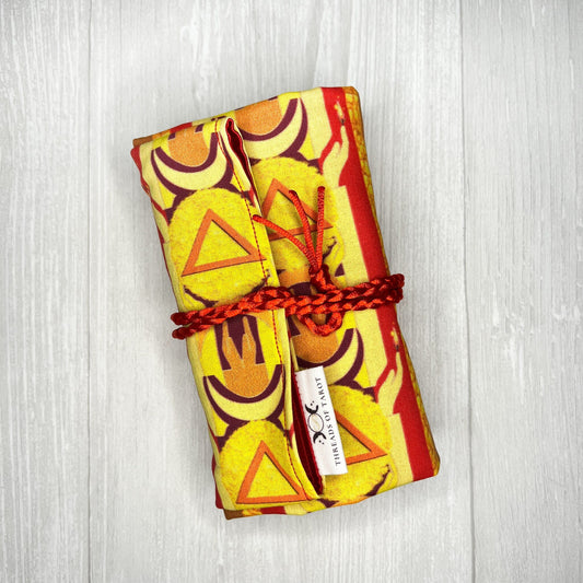 Fire Symbol Tarot Wrap, Element Tarot Deck Storage Cloth, Tarot Card Holder, Pagan Witchcraft Wiccan Divination Supplies, Tarot Accessories