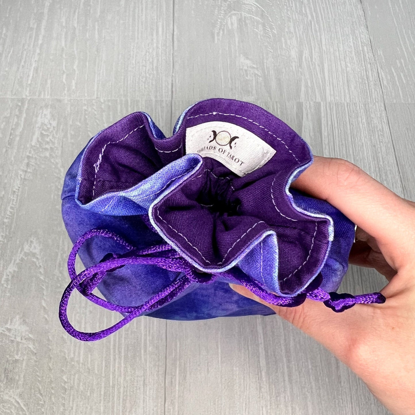 Large Blue & Purple Tarot Deck Bag, Oracle Card Drawstring Pouch, Deck Storage Holder, Pagan Witchcraft Divination Tools Gifts and Supplies