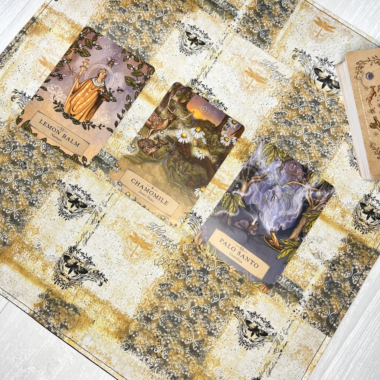 Bee Altar Cloth, Yellow & Black Tarot Reading Cloth, Boho Tarot Reading Supplies and Accessories, Rune Casting Cloth, Witch Tarot Reader