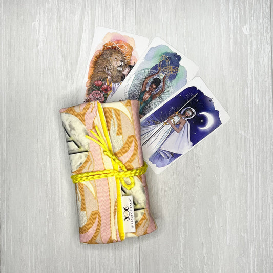 Air Symbol Tarot Wrap, Elemental Tarot Deck Storage Cloth, Tarot Card Holder, Pagan Witchcraft Wiccan Divination Supplies, Tarot Accessories