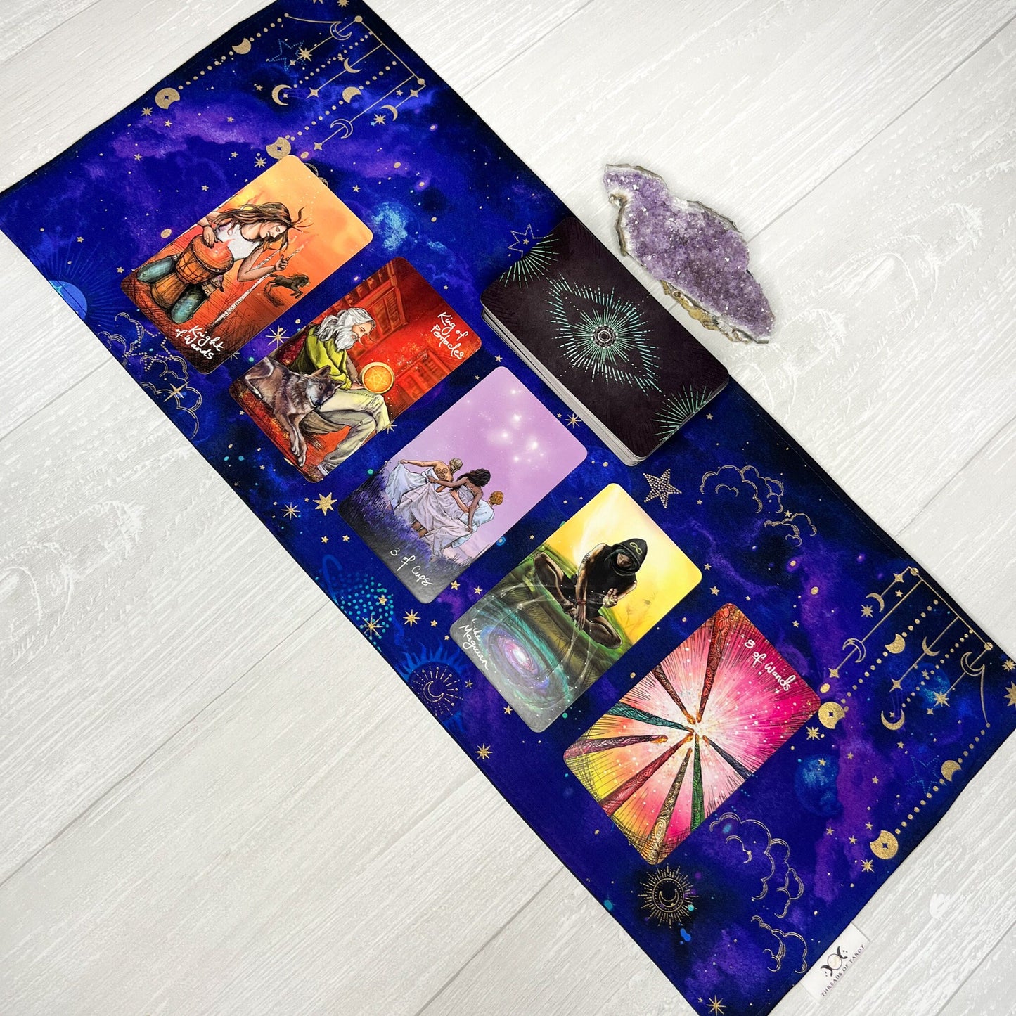 Celestial Altar Cloth, Rectangle Tarot Reading Cloth, Ritual Cloth, Rune Casting, Tarot Supplies, Witchy Gift Supplies, Divination Tools
