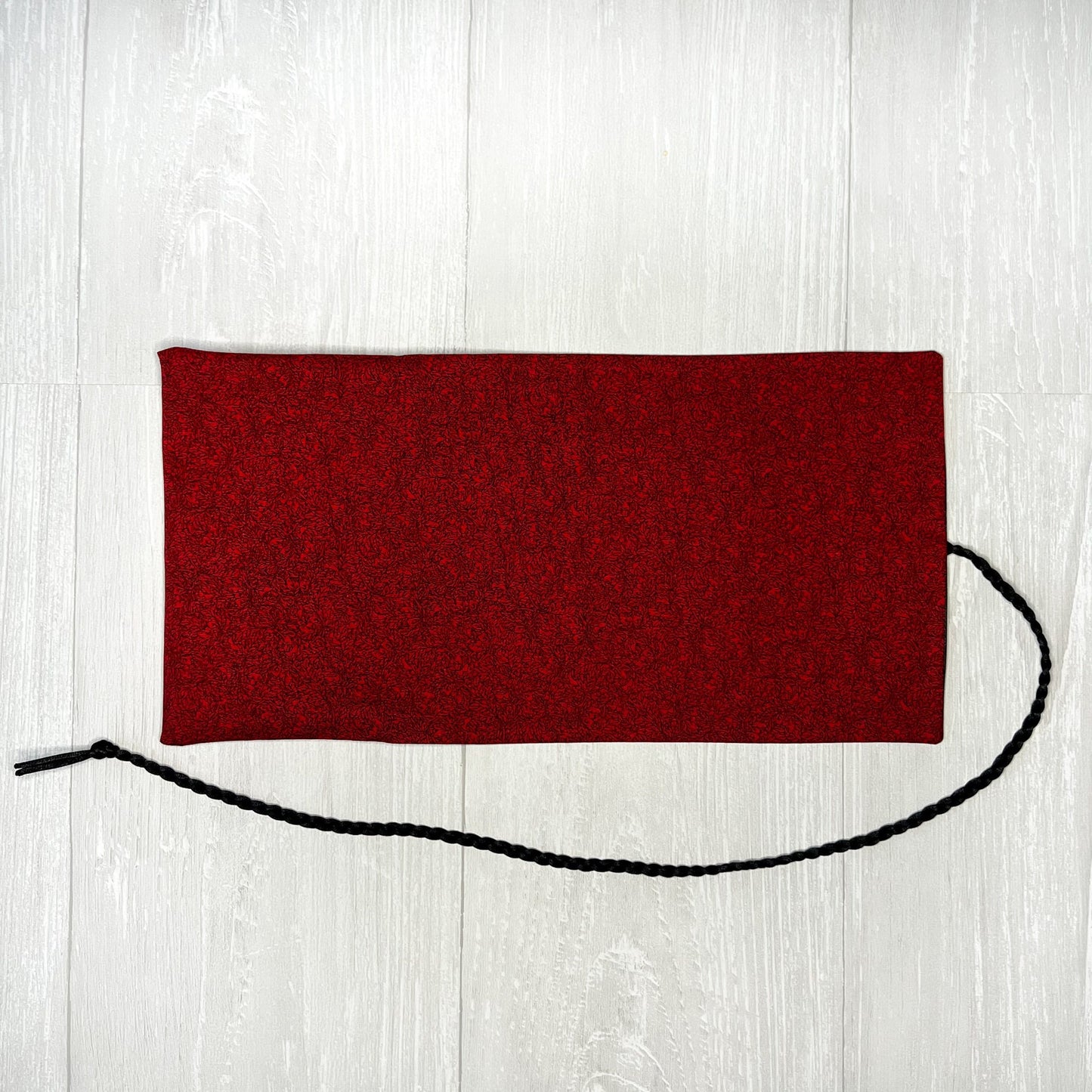 Red Floral Tarot Wrap Pouch, Tarot Deck Pouch, Tarot Altar Supplies & Accessories, Tarot Card Holder, Divination Pagan Tarot Reader Gift