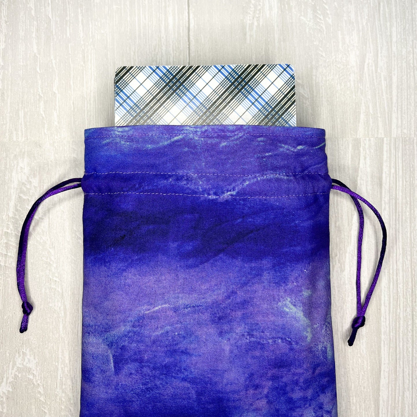 Large Blue & Purple Tarot Deck Bag, Oracle Card Drawstring Pouch, Deck Storage Holder, Pagan Witchcraft Divination Tools Gifts and Supplies