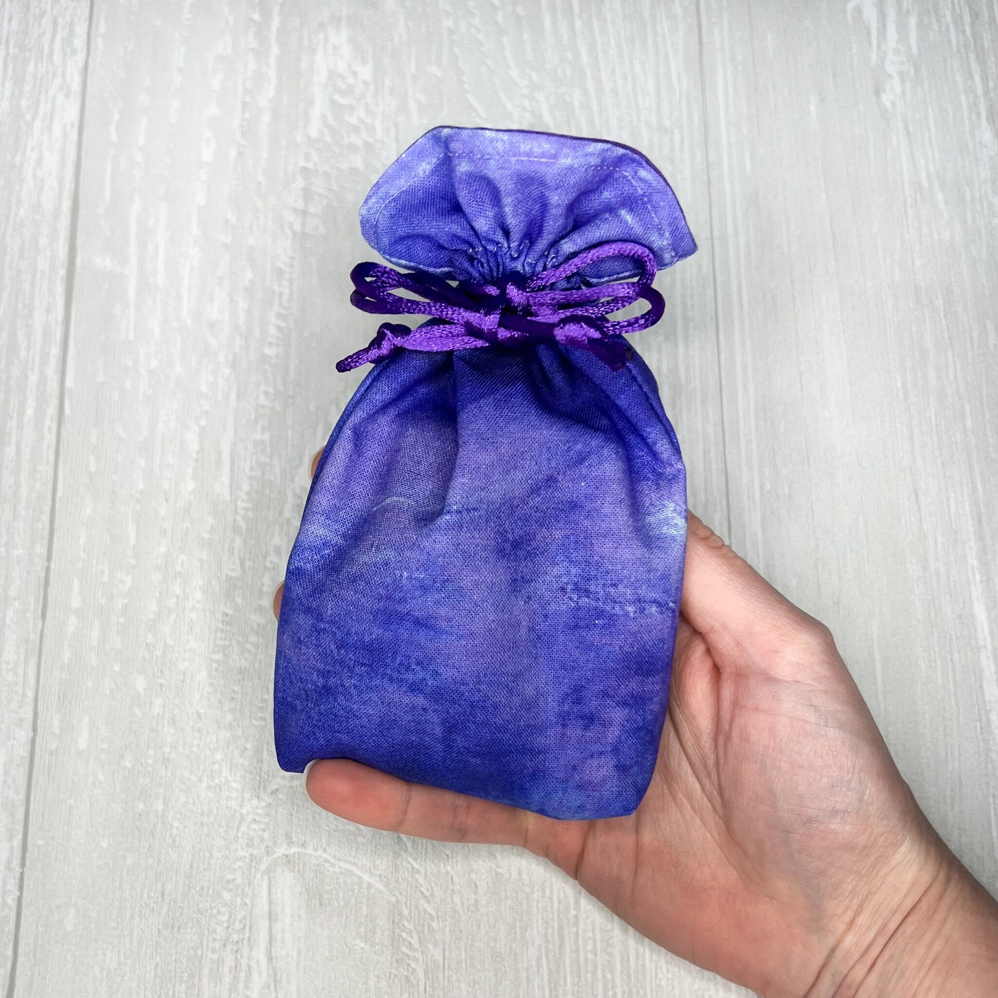 Mini Blue & Purple Tarot Deck Bag, Drawstring Pouch, Pocket Tarot, Dice Rune Crystal Bag, Witchcraft Wiccan Supplies Gift, Divination Tools