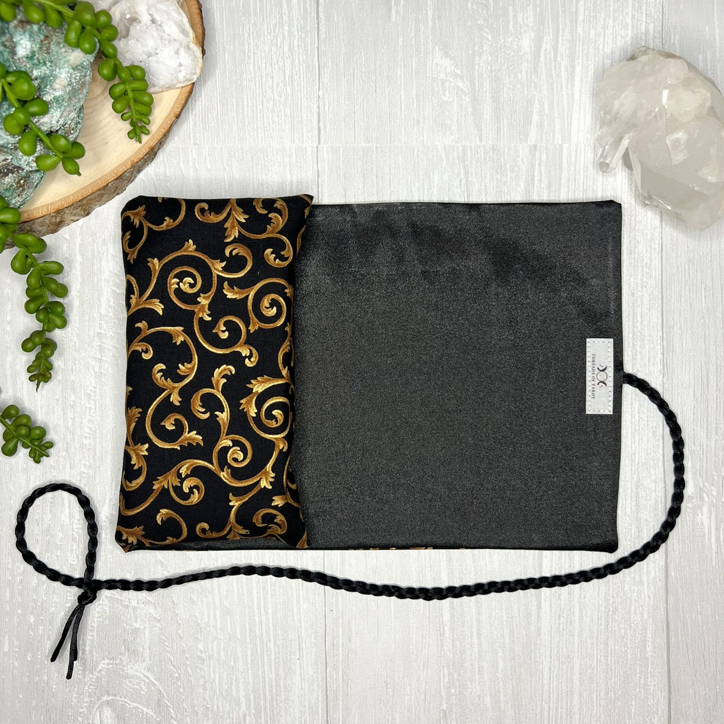 Brown Swirl Tarot Wrap Pouch, Tarot Fold Over Pouch, Tarot Supplies & Accessories, Tarot Card Holder, Divination Witch Tarot Reader Gift