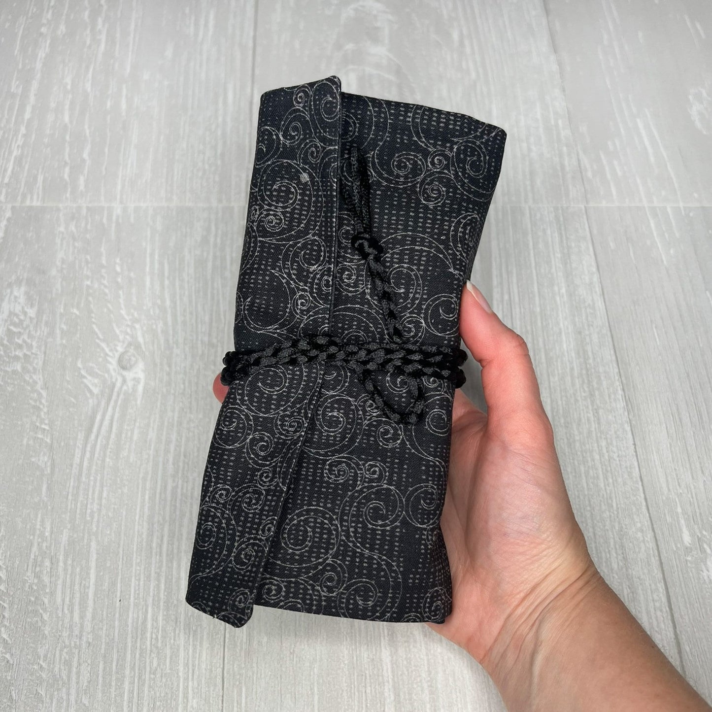 Gray Tarot Wrap Pouch, Tarot Fold Over Pouch, Tarot Supplies and Accessories, Tarot Card Holder, Divination Pagan Witch Tarot Reader Gift