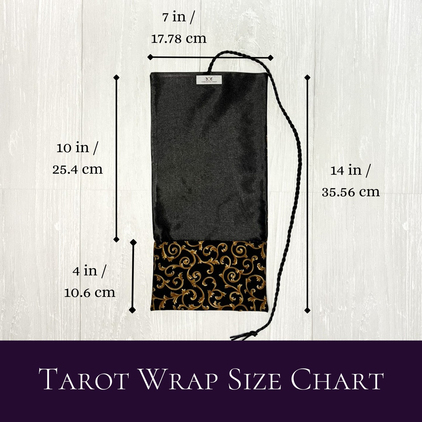 Brown Swirl Tarot Wrap Pouch, Tarot Fold Over Pouch, Tarot Supplies & Accessories, Tarot Card Holder, Divination Witch Tarot Reader Gift