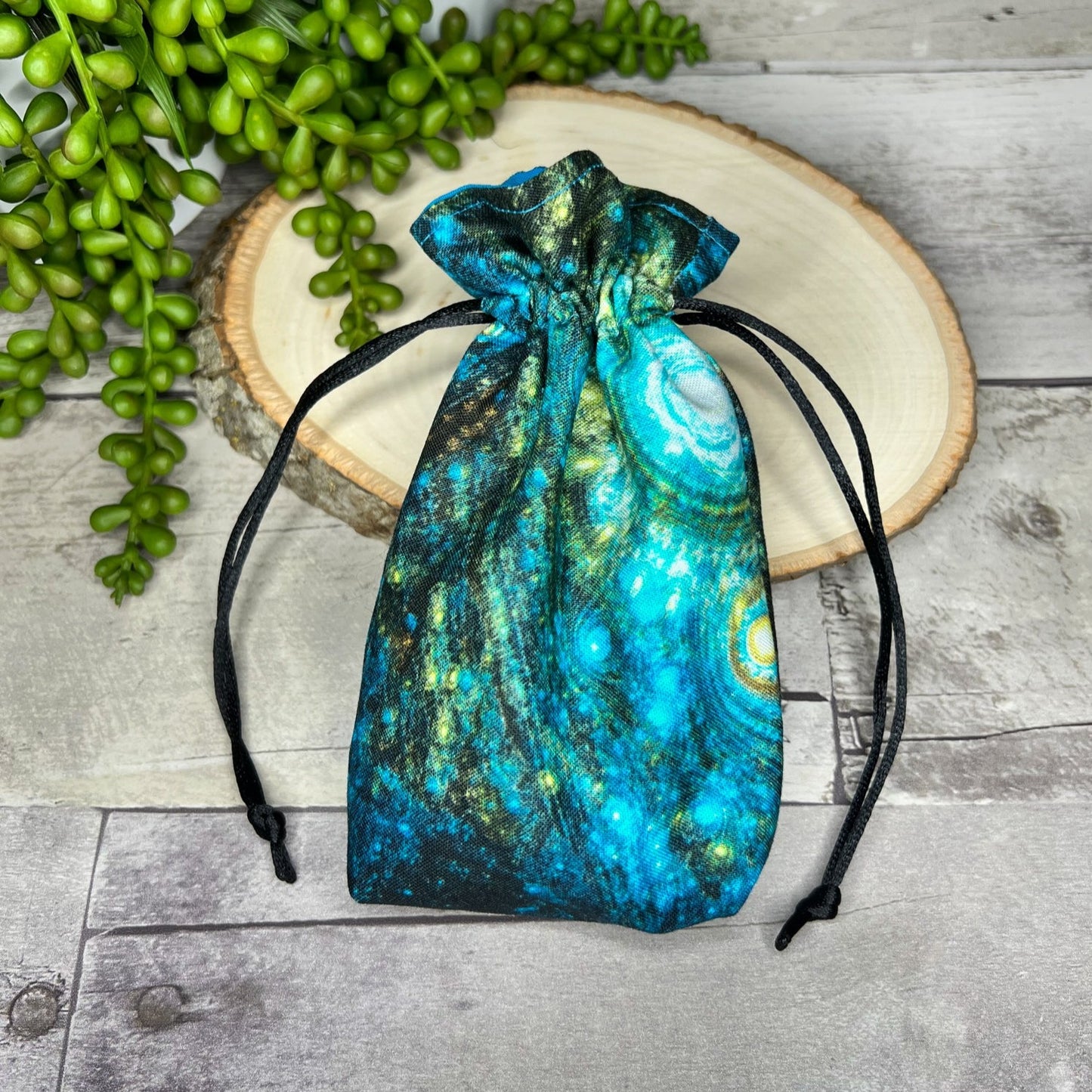 Mini Sized Blue Galactic Tarot Bag