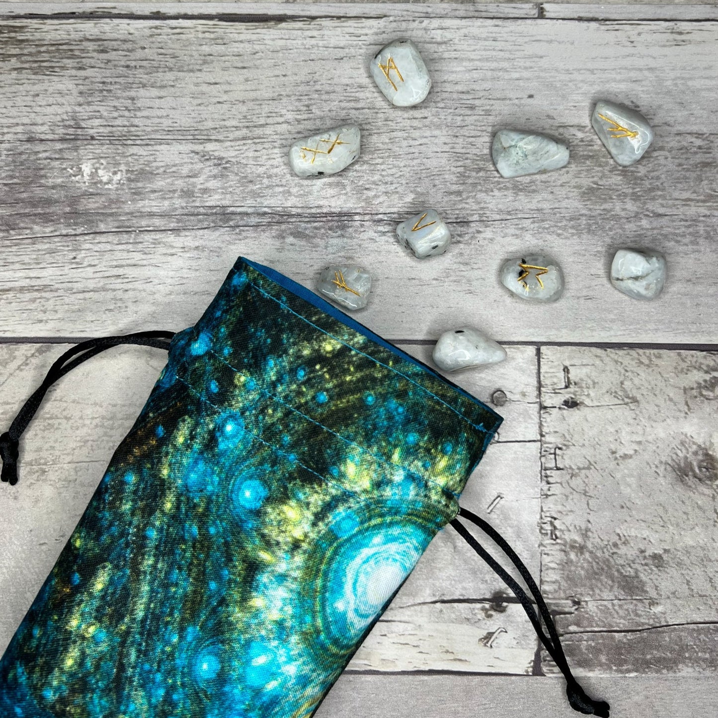 Mini Sized Blue Galactic Tarot Bag