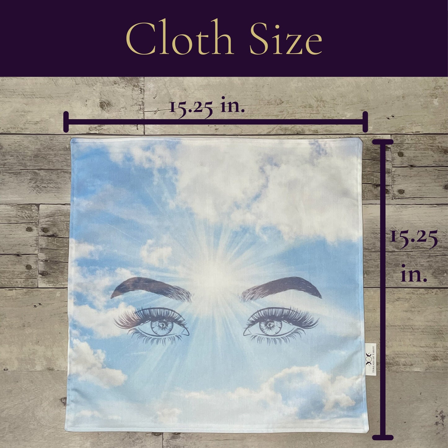 Eyes in the Sky Tarot Altar Cloth - 14"x14"