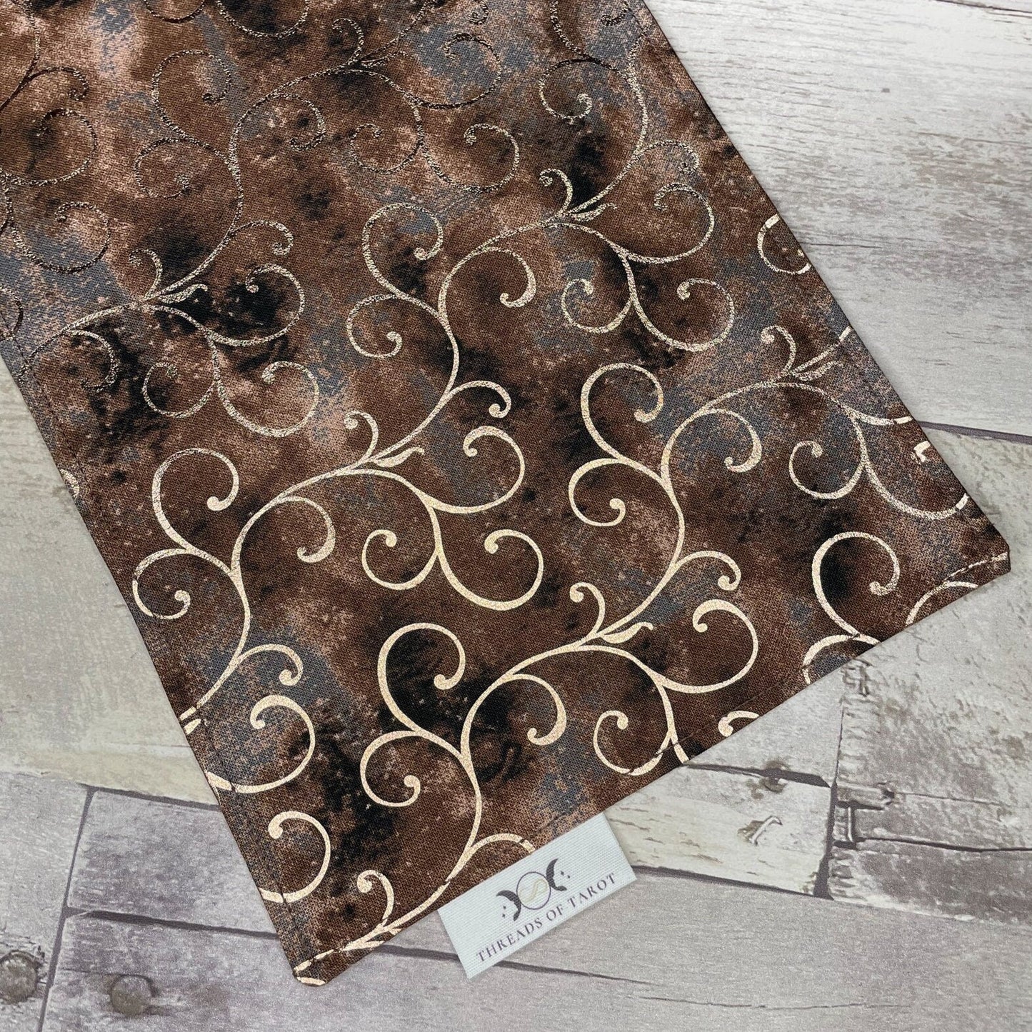 Brown & Rose Gold Tarot Cloth
