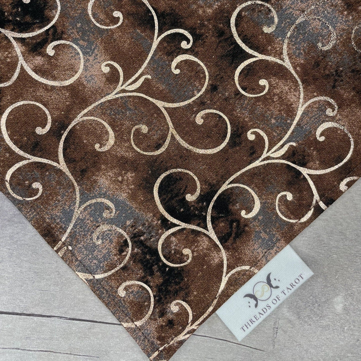 Brown & Rose Gold Tarot Cloth