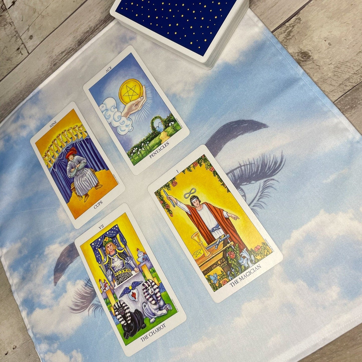 Eyes in the Sky Tarot Altar Cloth - 14"x14"