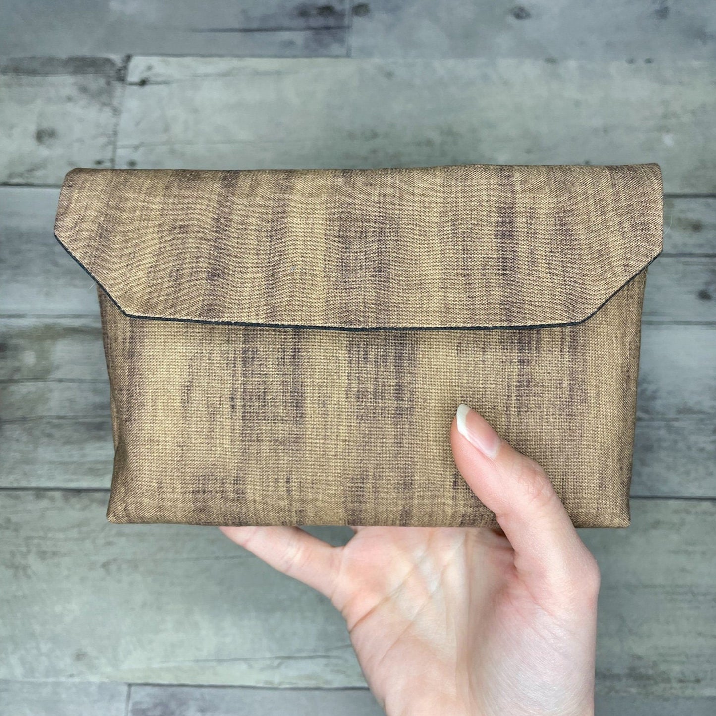Brown & Black Crosshatch Tarot Clutch