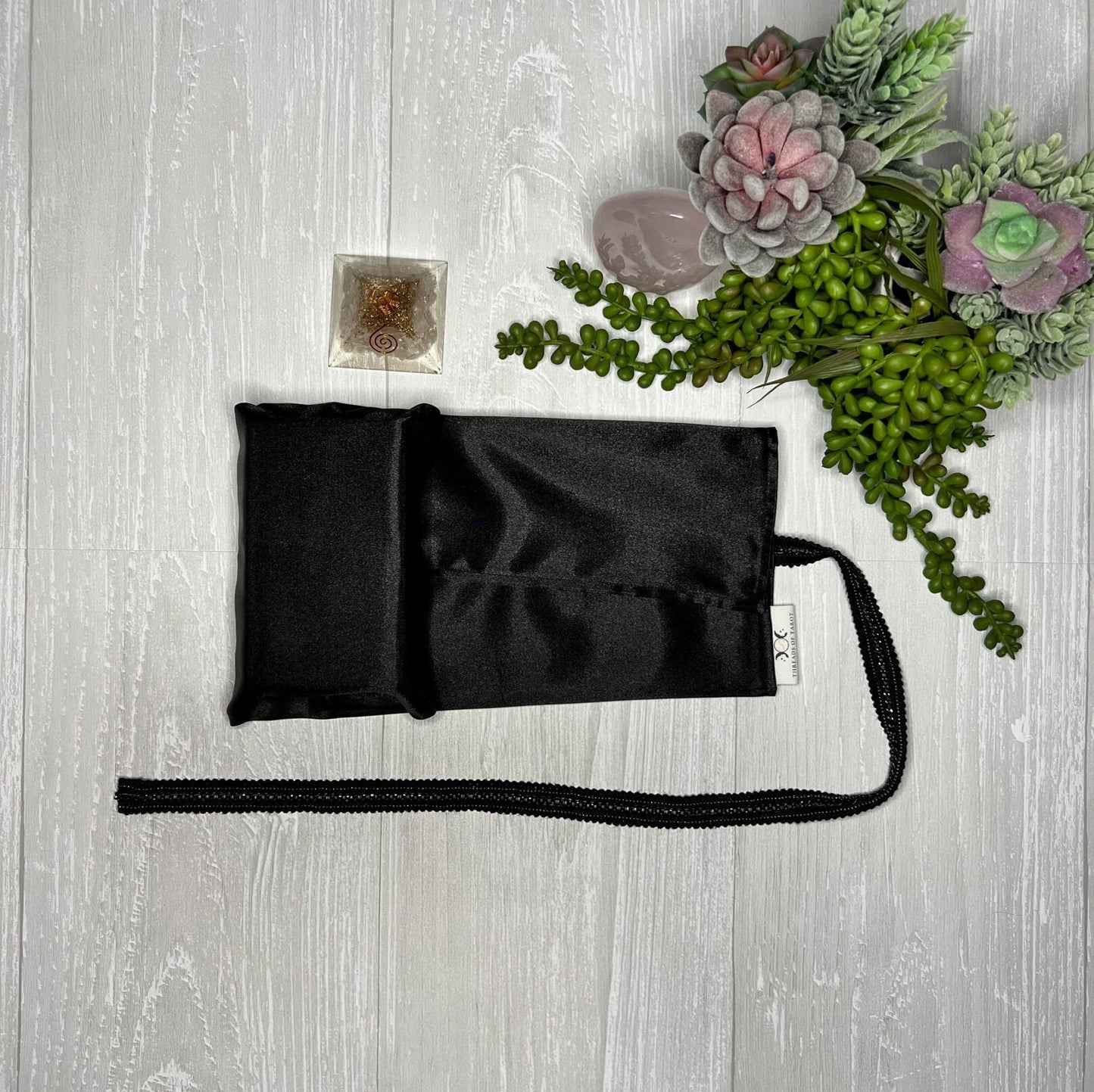 Black Satin Tarot Wrap, Satin Tarot Storage and Cloth, Tarot Deck Storage Holder, Pagan Witchcraft Wiccan Divination Tools Gifts & Supplies
