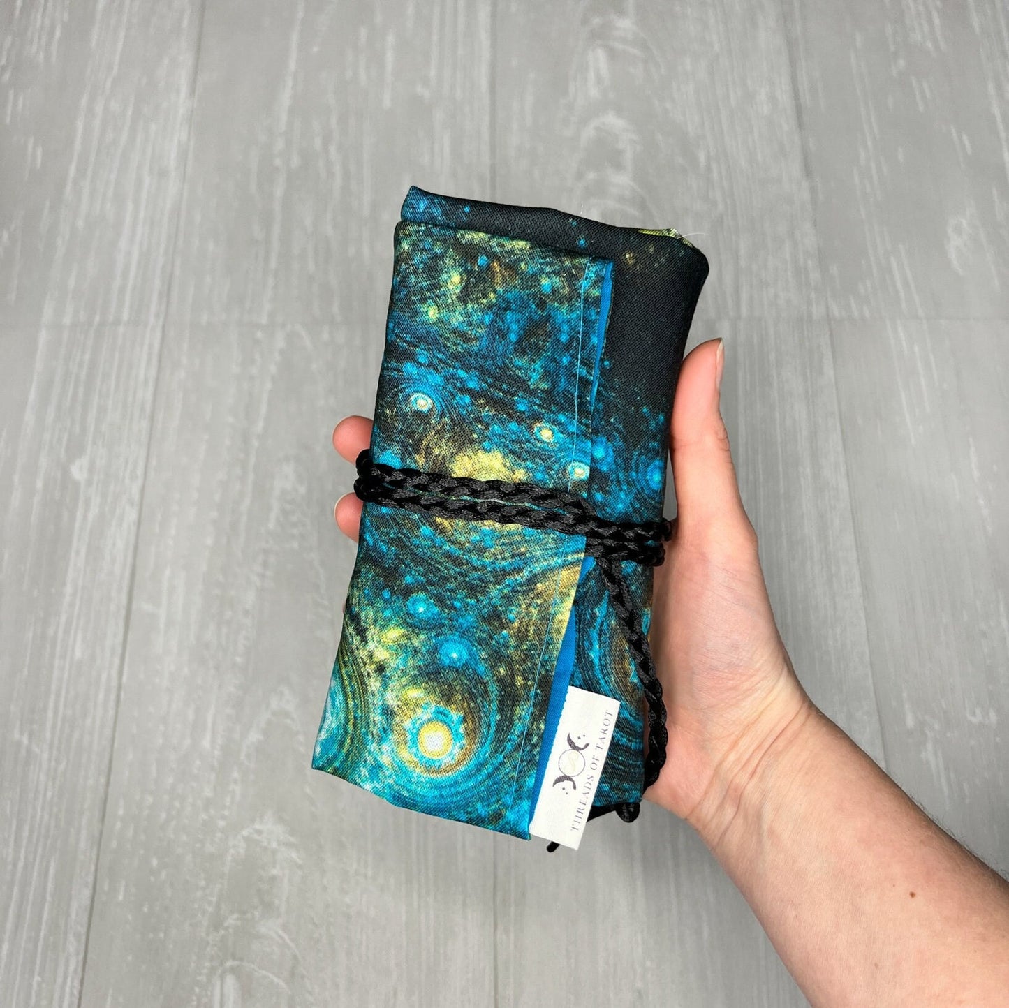 Blue Celestial Tarot Wrap, Tarot Storage, Tarot Deck Holder, Galaxy Cloth, Pagan Witchcraft Wiccan Divination Tools Gifts & Supplies