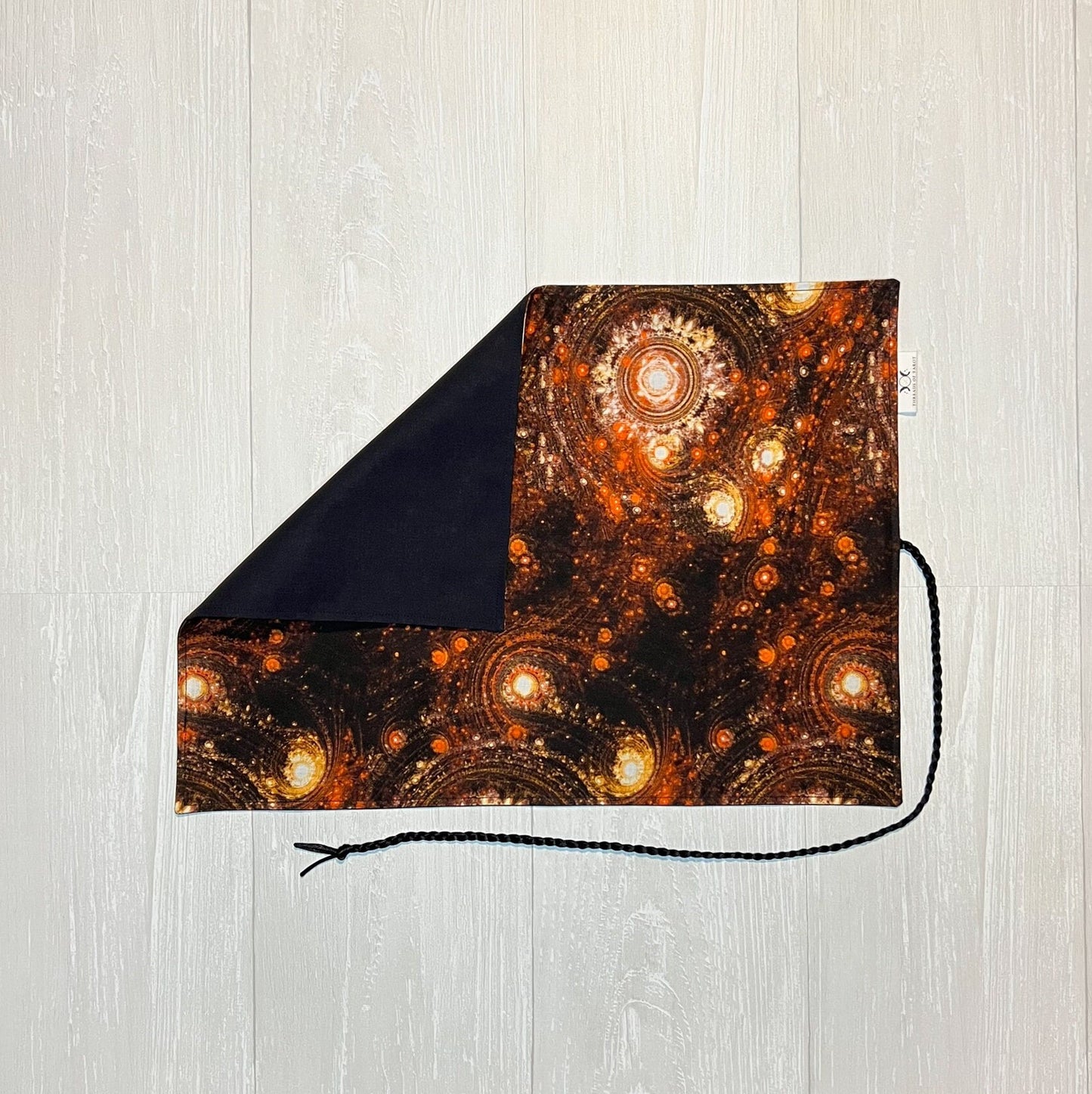 Orange Celestial Tarot Wrap, Tarot Storage, Tarot Deck Holder, Galaxy Cloth, Pagan Witchcraft Wiccan Divination Tools Gifts & Supplies