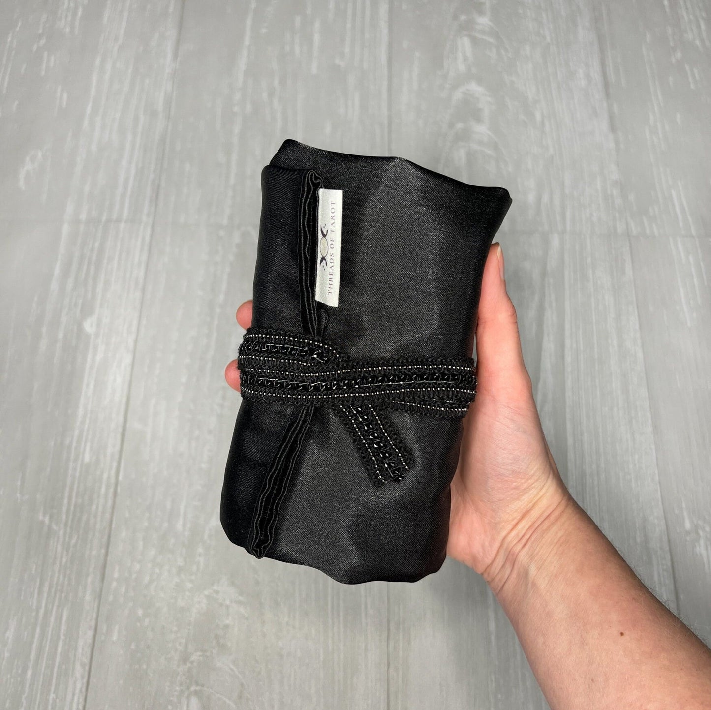 Black Satin Tarot Wrap, Satin Tarot Storage and Cloth, Tarot Deck Storage Holder, Pagan Witchcraft Wiccan Divination Tools Gifts & Supplies