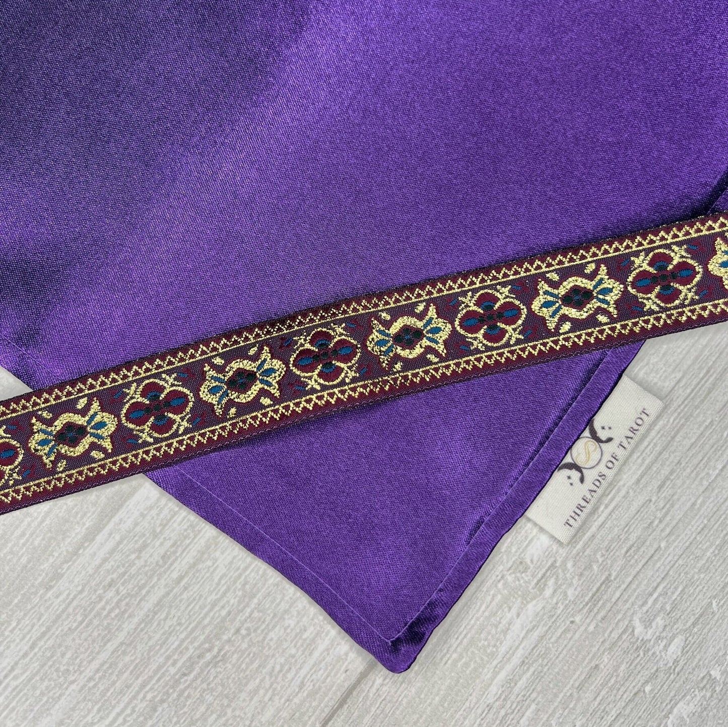 Tarot Wrap, Satin Tarot Storage and Cloth, Tarot Deck Storage Holder, Pagan Witchcraft Wiccan Divination Tools Gifts & Supplies, Purple
