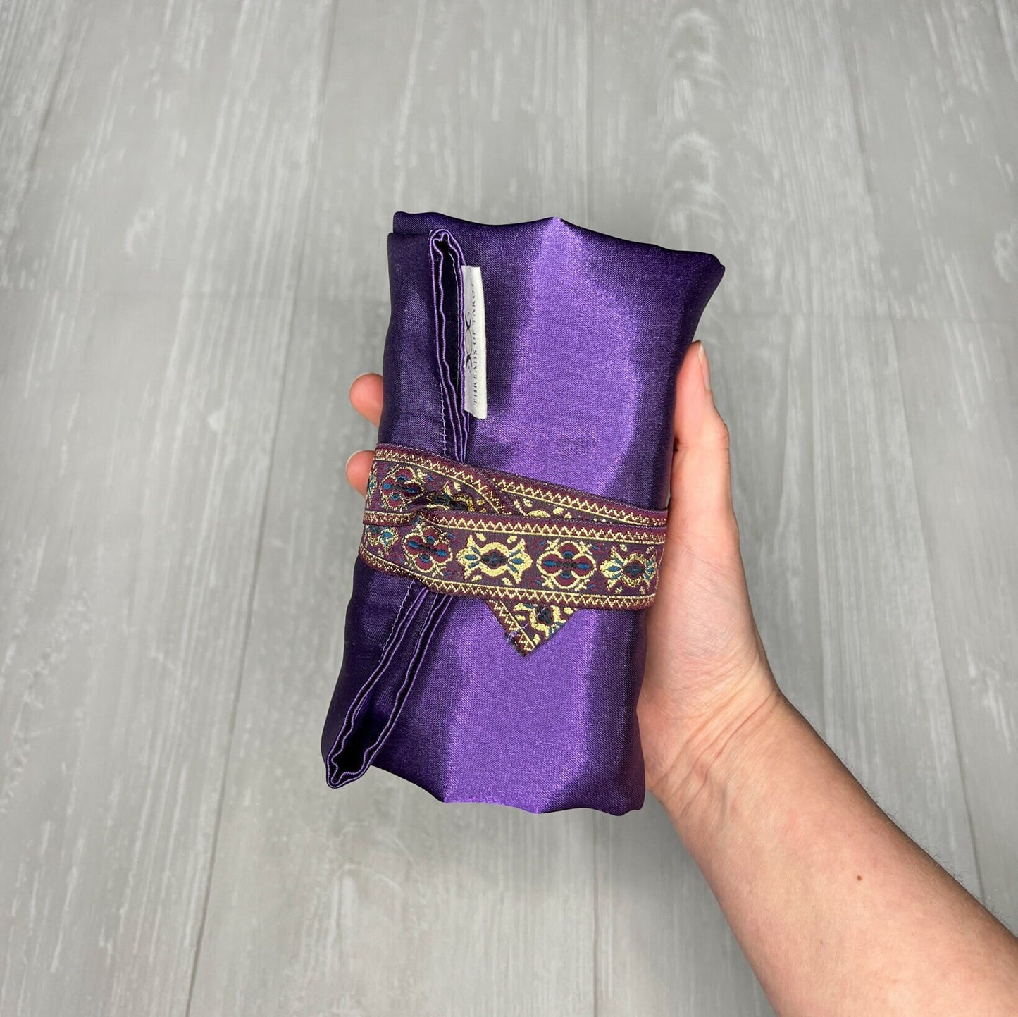 Tarot Wrap, Satin Tarot Storage and Cloth, Tarot Deck Storage Holder, Pagan Witchcraft Wiccan Divination Tools Gifts & Supplies, Purple