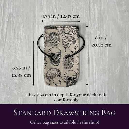 Tarot Bag, Drawstring Pouch, Tarot Deck Storage Holder, Standard Tarot Case, Pagan Witchcraft Wiccan Altar Divination Tools Gifts & Supplies