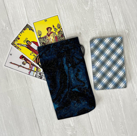 Large Tarot Bag, Drawstring Pouch for Tarot & Oracle Deck, Divination Tools, Giant Tarot Deck, Witchcraft and Wiccan Gift Supplies Celestial