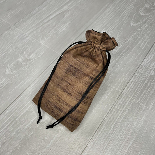 Brown Tarot Bag, Drawstring Pouch, Tarot Deck Storage Holder, Standard Tarot Case, Pagan Witchcraft Wiccan Divination Tools Gifts & Supplies