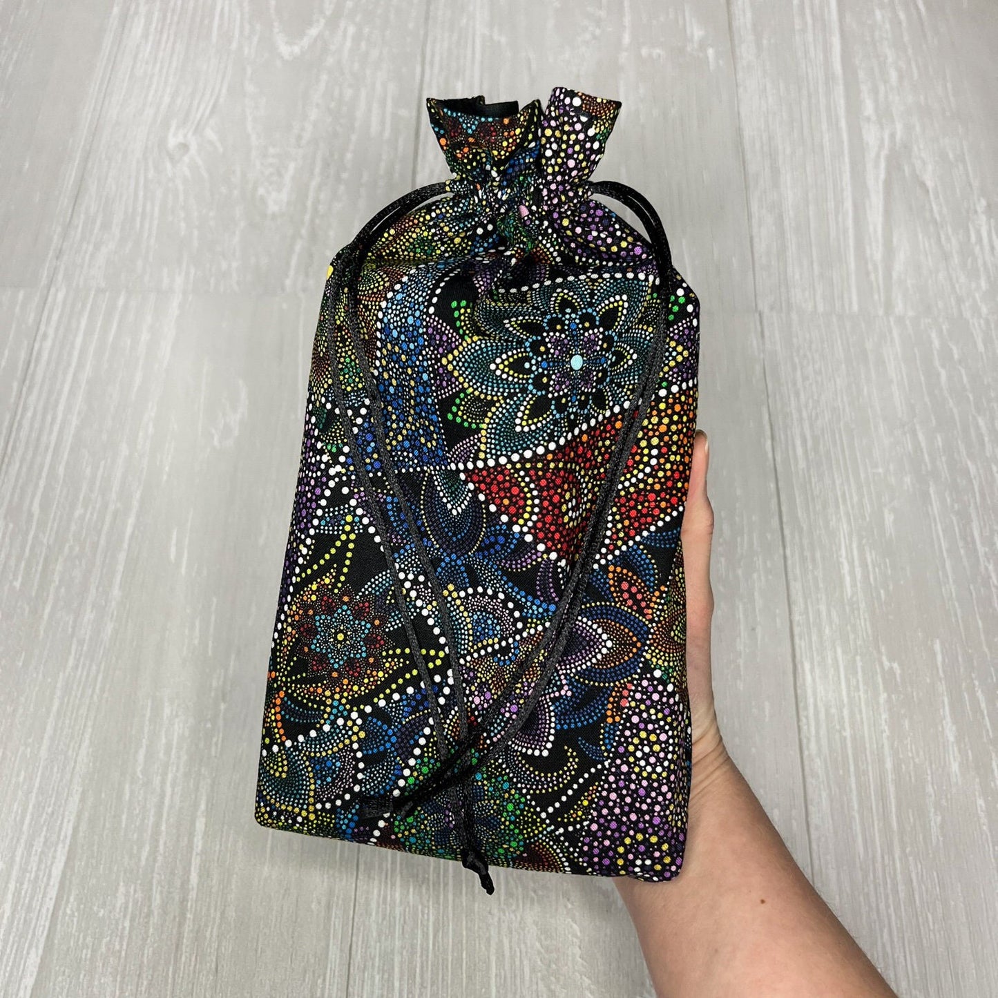 Large Tarot Bag, Drawstring Pouch for Tarot & Oracle Deck, Divination Tools, Giant Tarot Deck, Witchcraft and Wiccan Gift Supplies Geometric