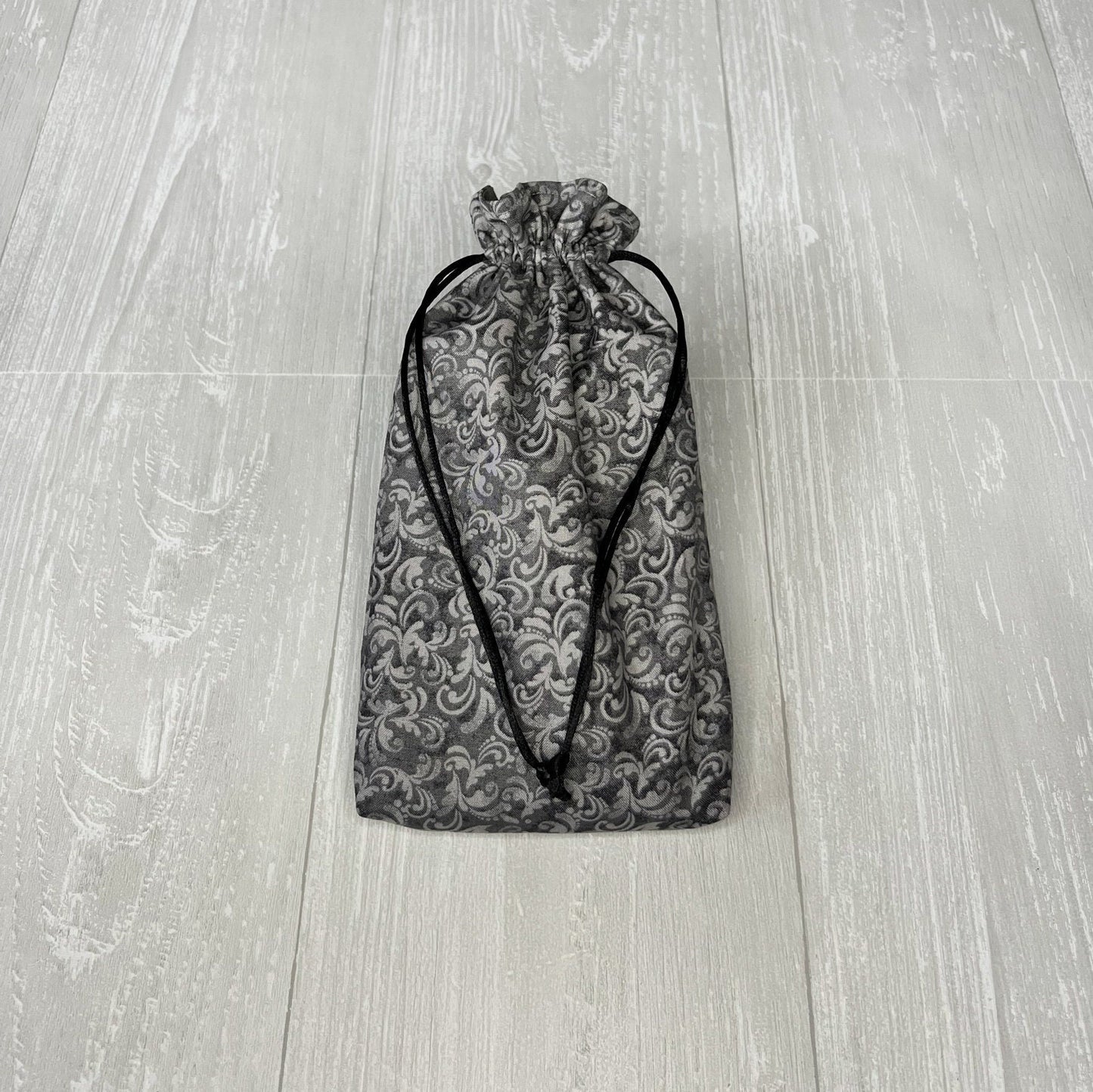 Large Gray Tarot Deck Bag, Oracle Card Drawstring Pouch, Deck Storage Holder, Pagan Witchcraft Wiccan Divination Tools Gifts & Supplies