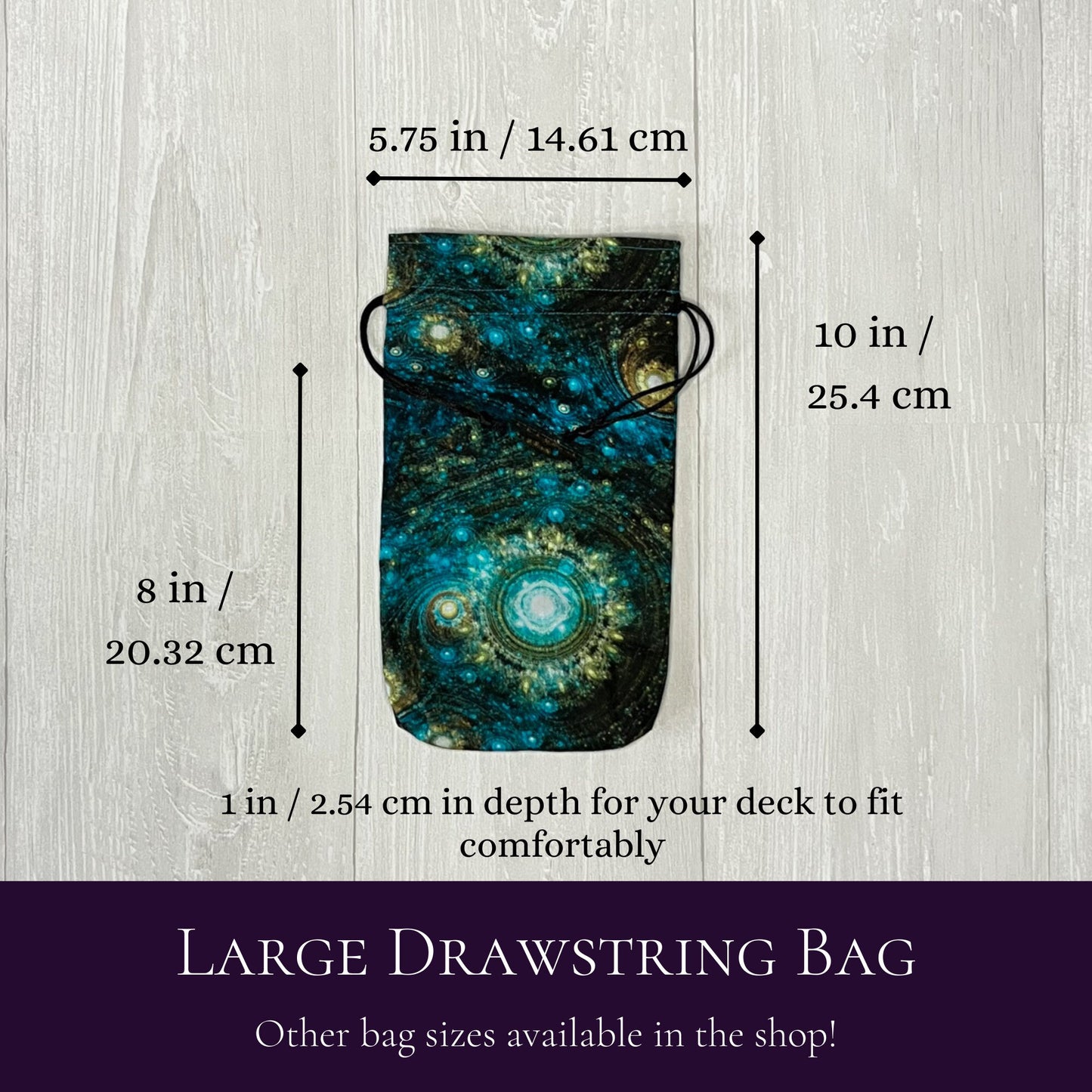 Large Sized Blue Galactic Tarot Bag