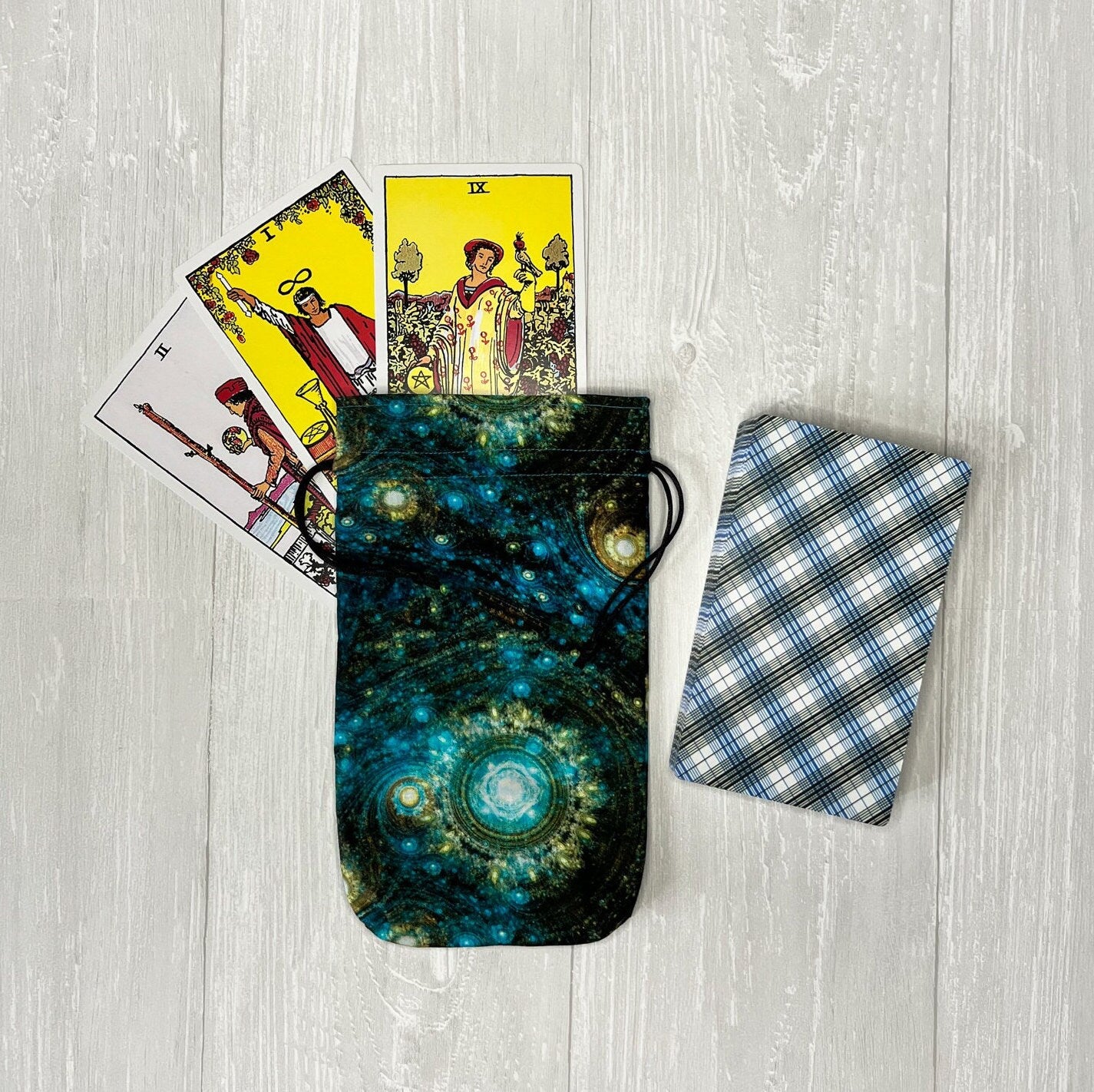 Large Sized Blue Galactic Tarot Bag