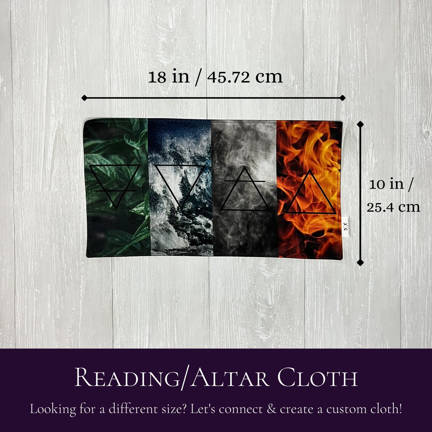 Alchemy Tarot Cloth, Rune Casting Cloth, Altar Ritual Cloth, Tarot Reading Supplies, Pagan Witchcraft Wiccan Gift Supplies, Elements
