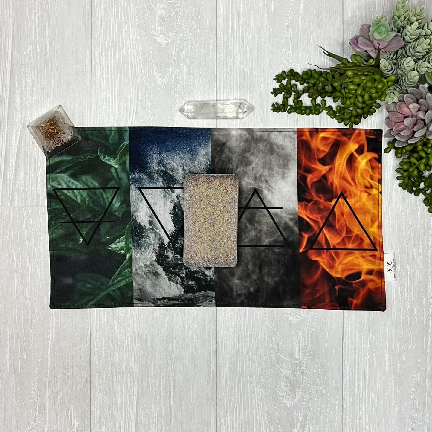 Alchemy Tarot Cloth, Rune Casting Cloth, Altar Ritual Cloth, Tarot Reading Supplies, Pagan Witchcraft Wiccan Gift Supplies, Elements
