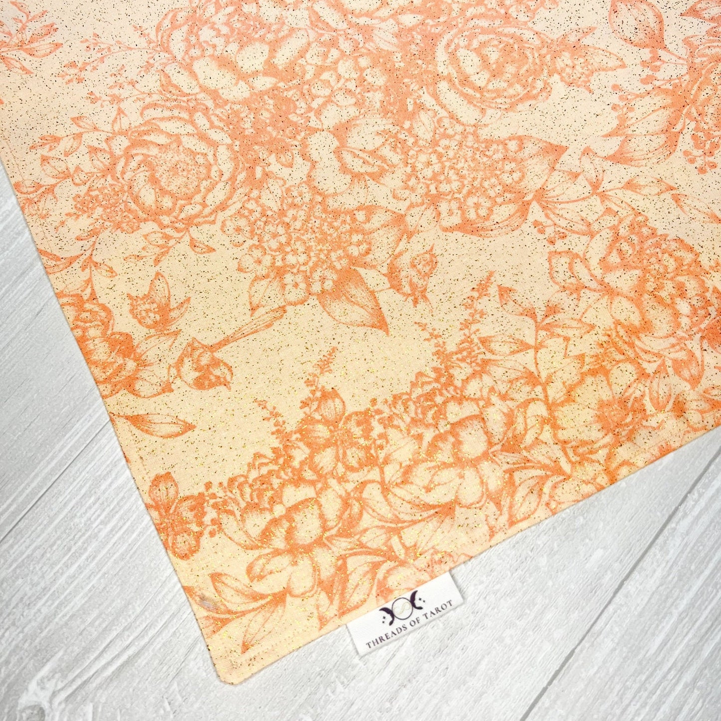 Floral Tarot Cloth, Botanical Altar Cloth, Tarot Reading Supplies and Accessories, Rune & Charm Casting Cloth, Pagan Witch Tarot Reader Gift