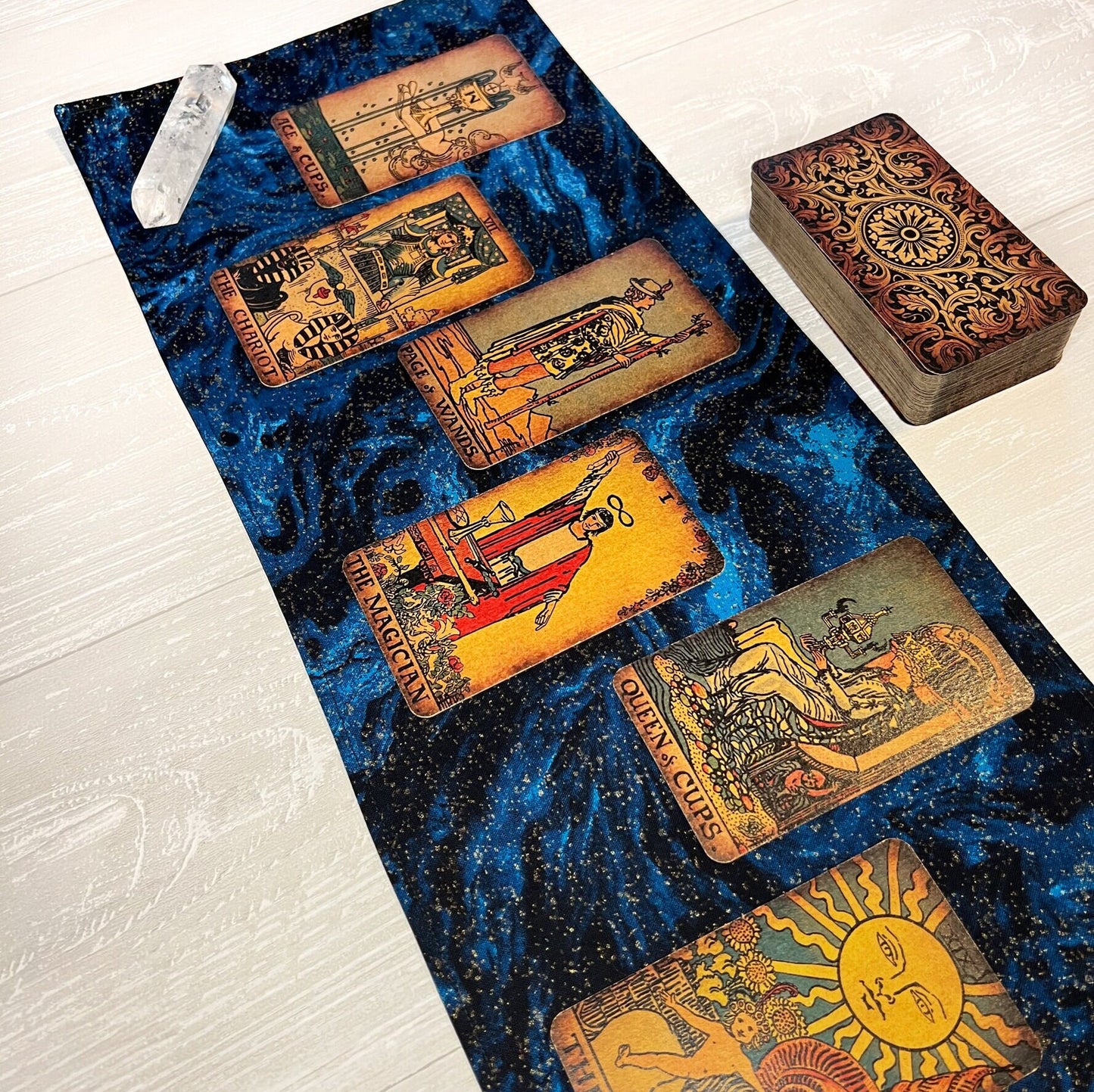Tarot Cloth, Altar Ritual Cloth, Rune Casting, Tarot Reading Supplies, Pagan Witchcraft Wiccan Gift Supplies, Divination Tools, Celestial