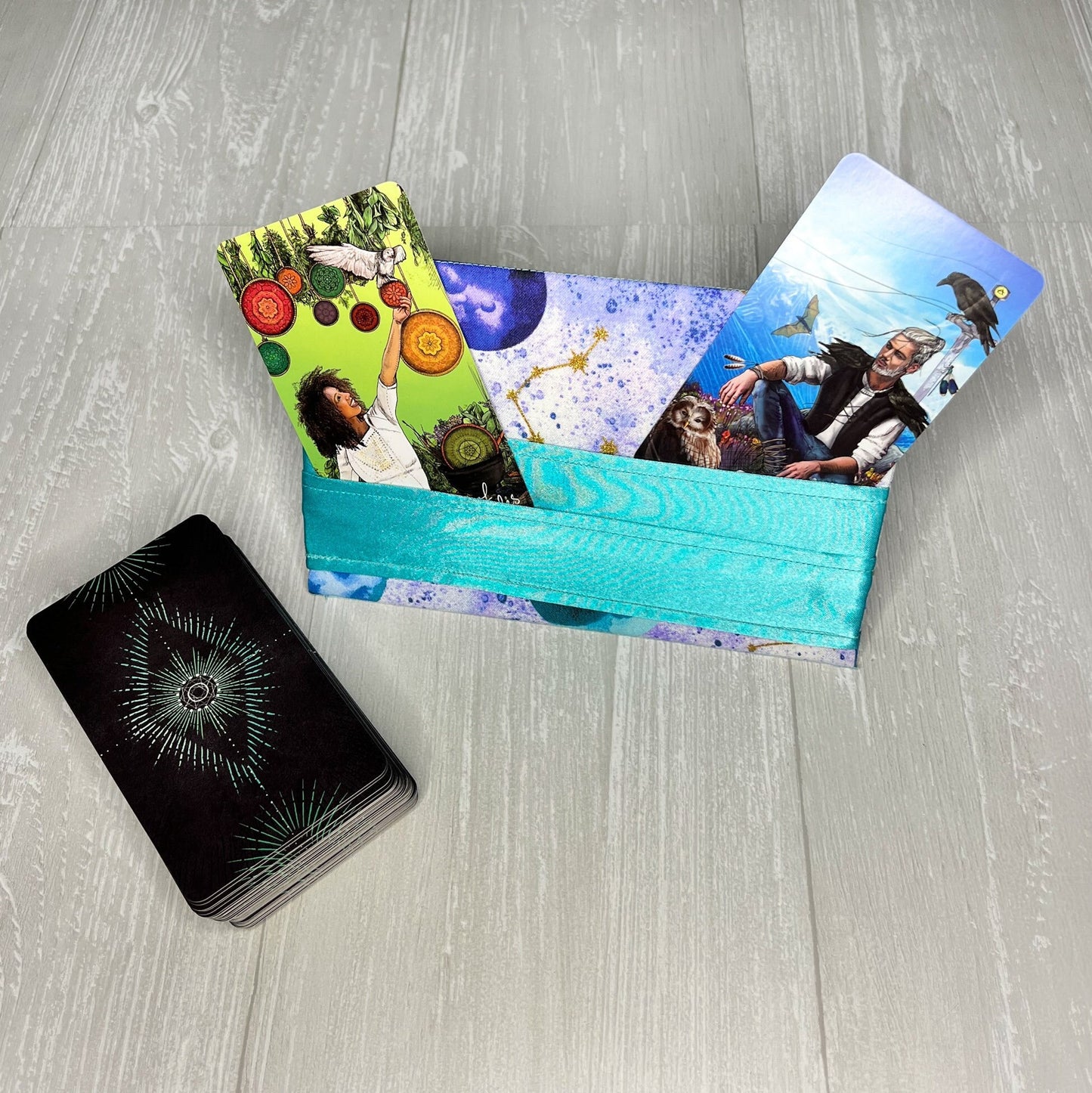 Blue Celestial Tarot Card Stand