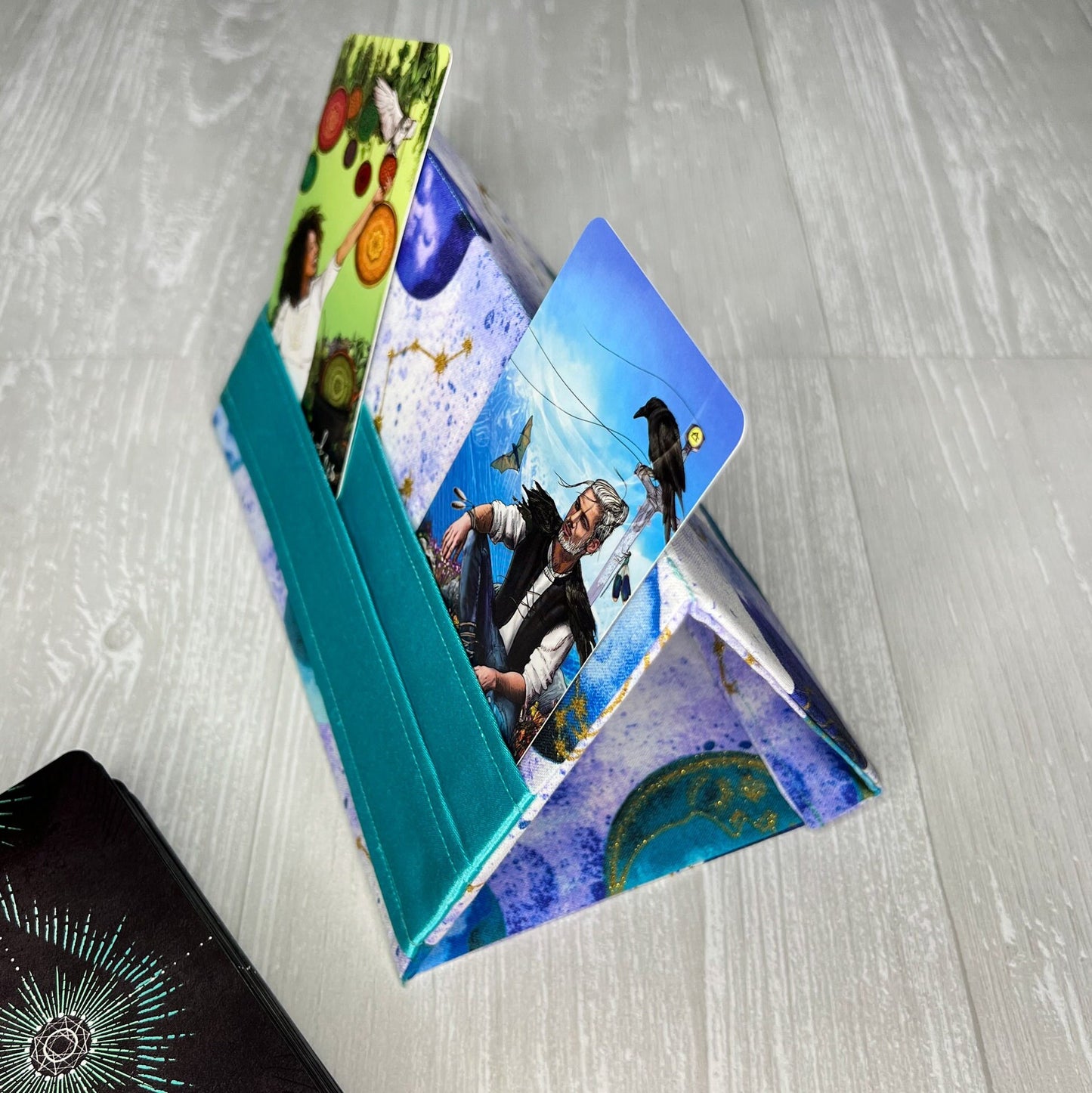 Blue Celestial Tarot Card Stand