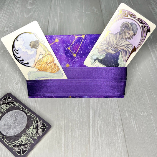 Purple & Gold Constellation Tarot Card Stand