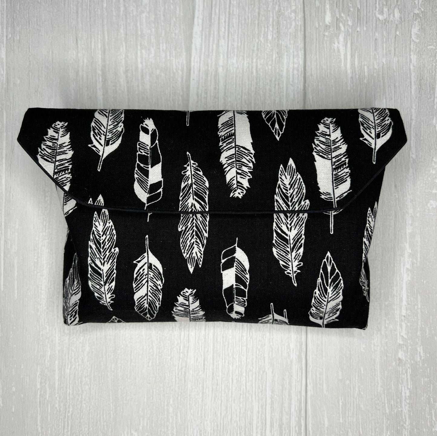 Feather Tarot Clutch Pouch, Fold Over Magnetic Clasp Tarot Pouch, Tarot Reading Gifts Supplies & Accessories, Tarot Card Storage Holder