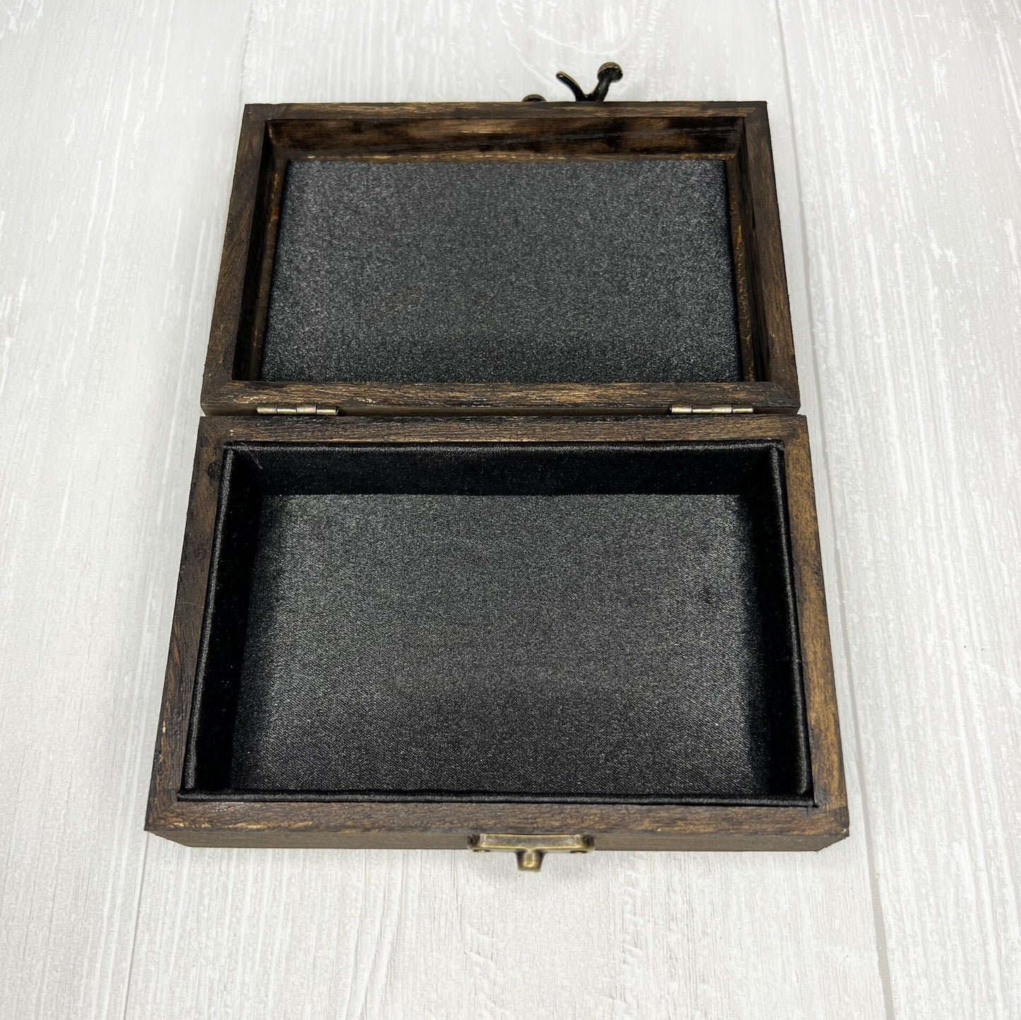 Wooden Tarot Deck Box, Tarot Deck Storage, Satin Lined Owl Witch Box, Tarot Card Holder, Witches Keepsake Jewelry Box, Wooden Card Box