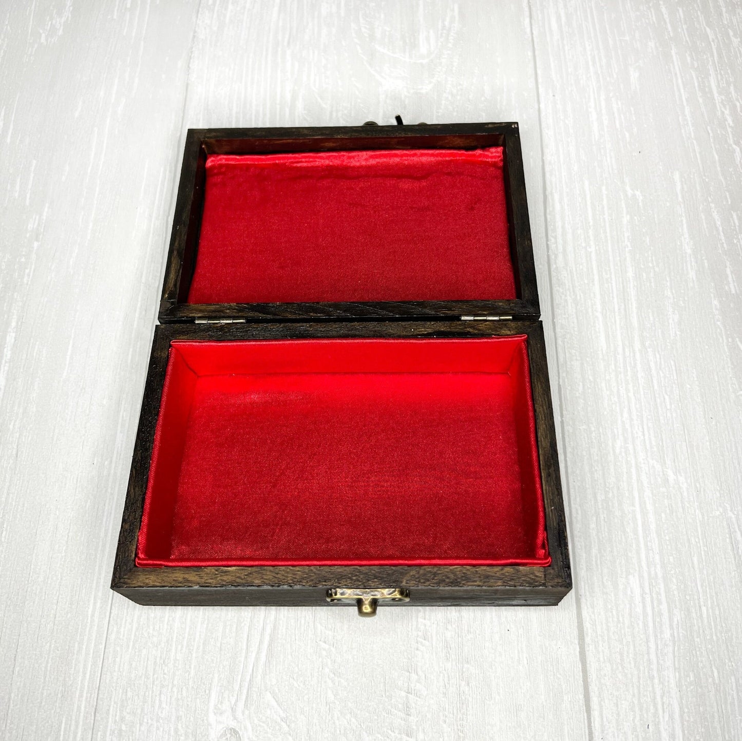 Wooden Tarot Deck Box, Tarot Deck Storage, Satin Lined Hecate Witch Box, Tarot Card Holder, Witches Keepsake Jewelry Box, Wooden Card Box